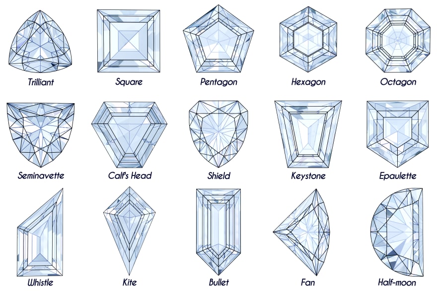 Diamond different shapes shop